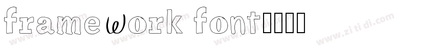 framework font字体转换